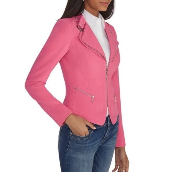WHBM Pink Moto Jacket 00 - Picture 2 of 10